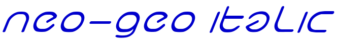 neo-geo italic шрифт